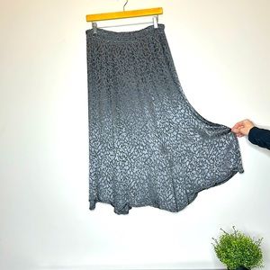 Grey with undertones of blue metalic leopard skirt
